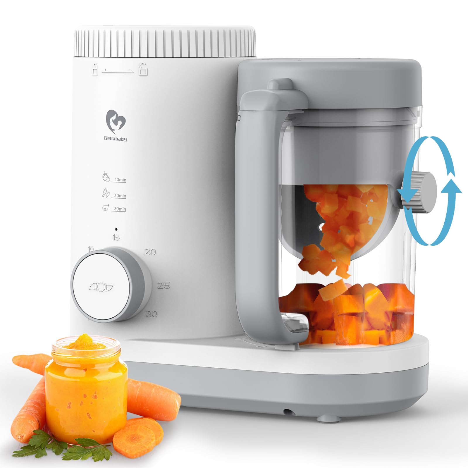 Maker Bellababy Baby Food Processor, Puree Blender Steamer