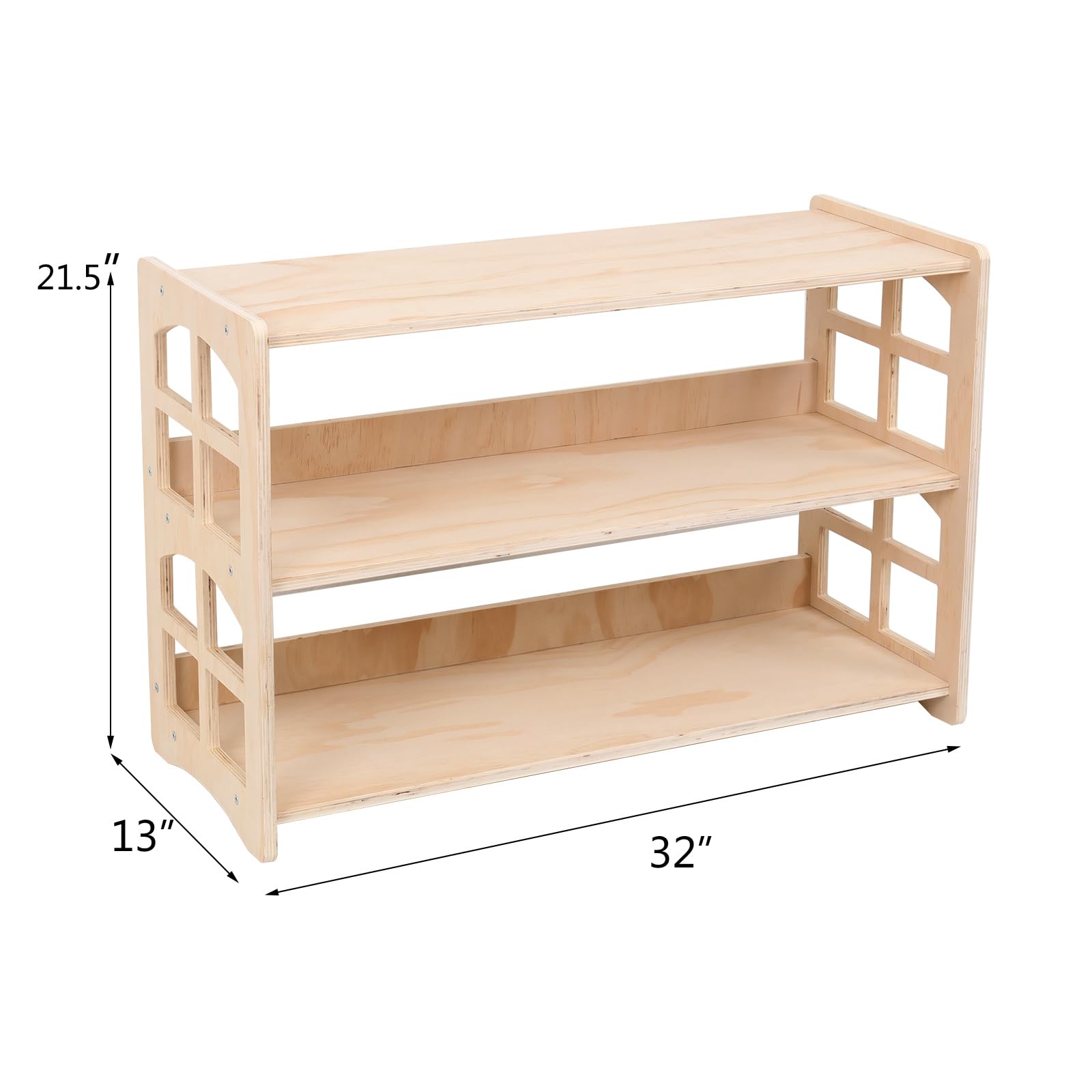 3-Tier Montessori Bookshelf for Kids