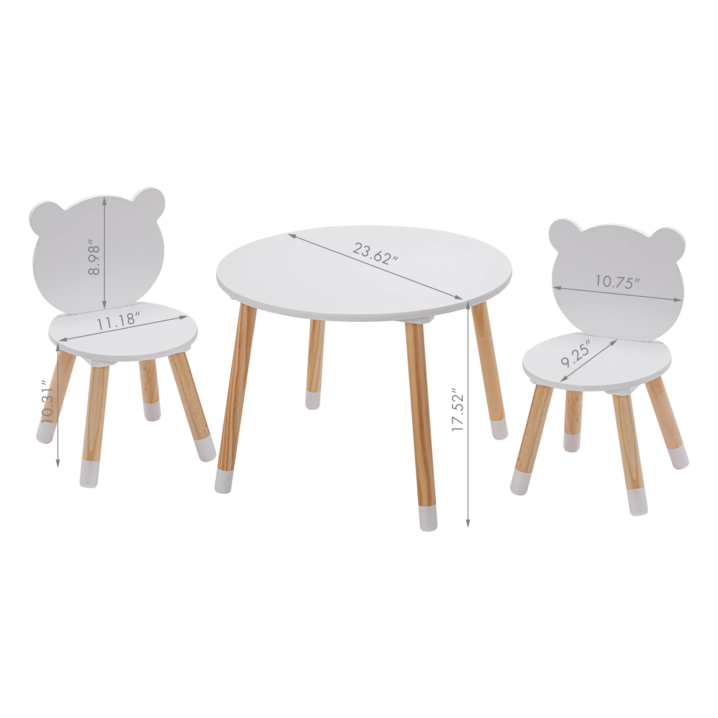 Kids Wood Table and Chair Set