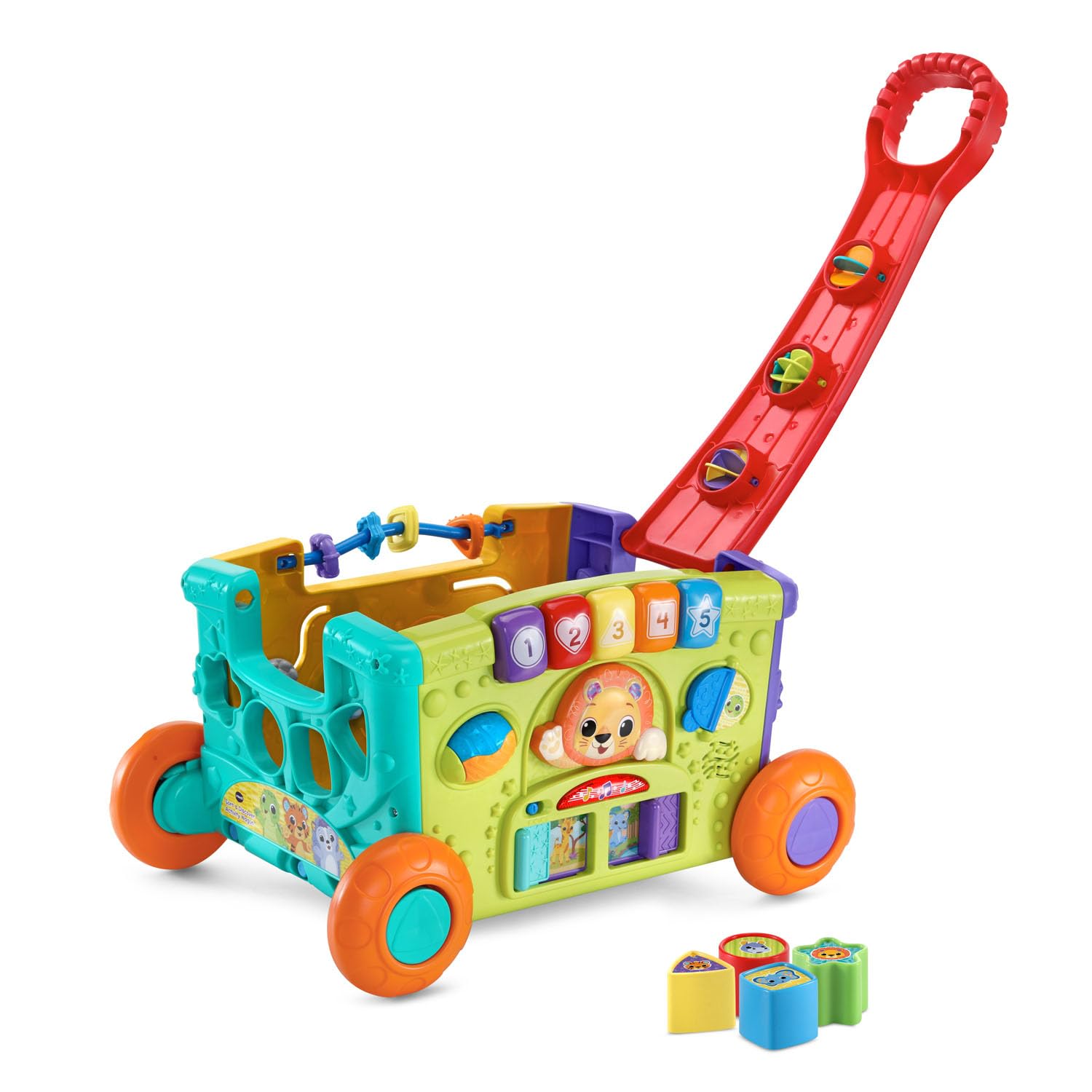 Sort and Discover Activity Wagon for Toddlers, Red