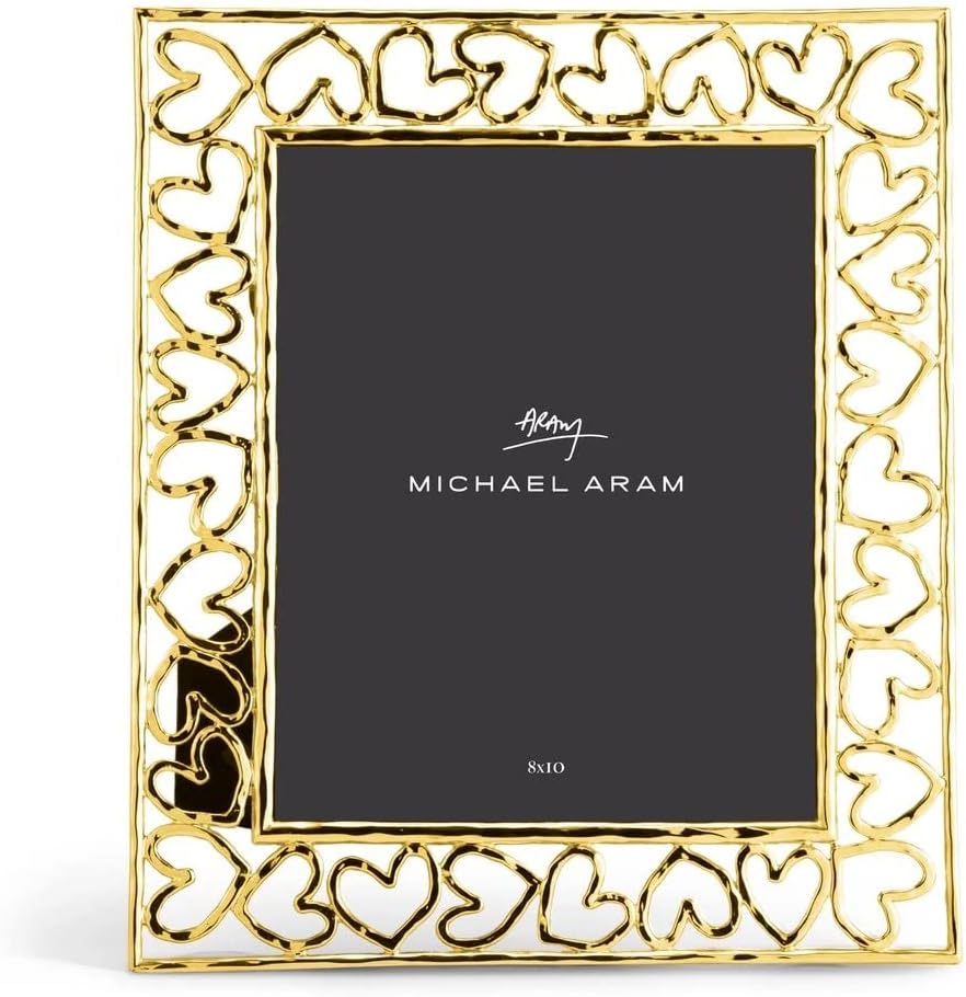 Gold"Golden" Heart Photo Picture Frame Size 8x10 - New !
