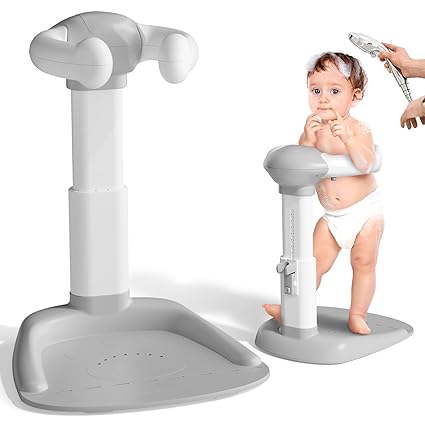 Baby Shower Stand, Toddler Bath Stand Support with Thicker Colum, Anti-Pinch