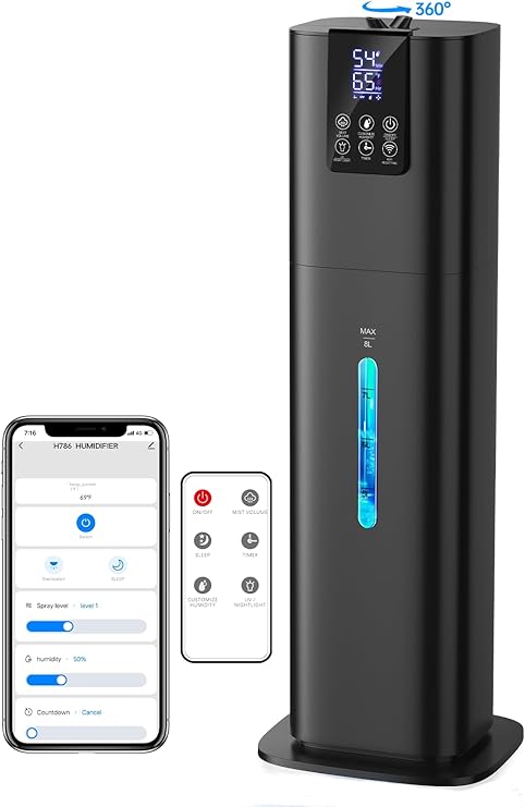 8L Smart Humidifiers for Bedroom Large Room