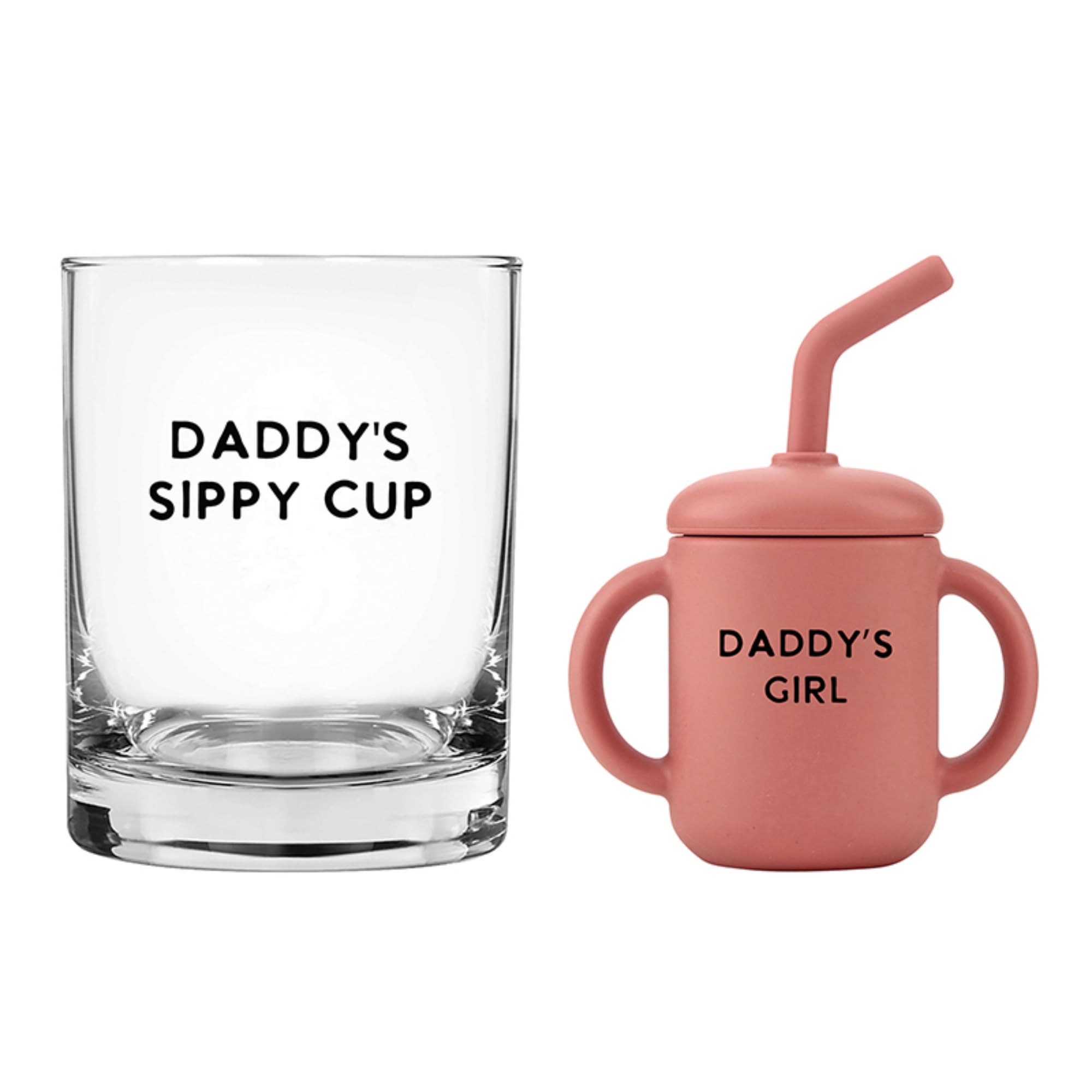 Daddy & Me Gifts - Gift Boxed Whiskey Glass & Sippy Cup Drinkware Set