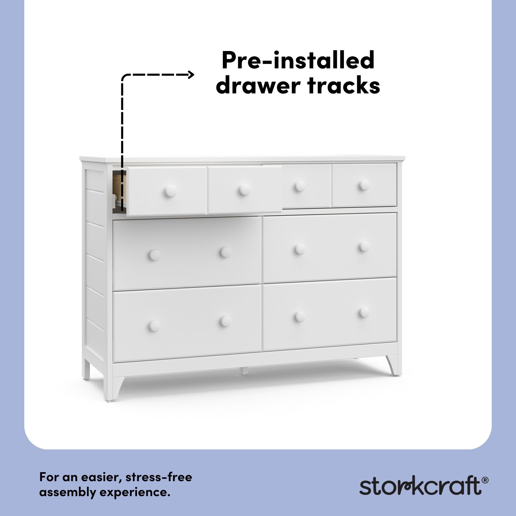 6-Drawer Nursery Dresser with Interlocking Safety System