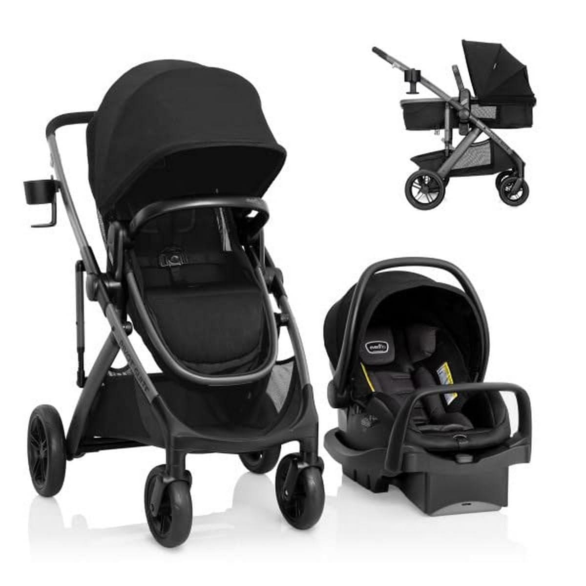 Pivot Suite Modular Travel System with LiteMax Infant Car Seat, Dunloe Black