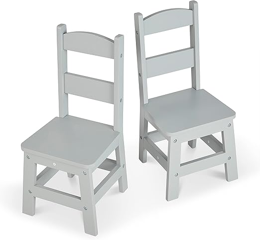 Wooden Chairs, Set of 2 - Blonde Furniture for Playroom