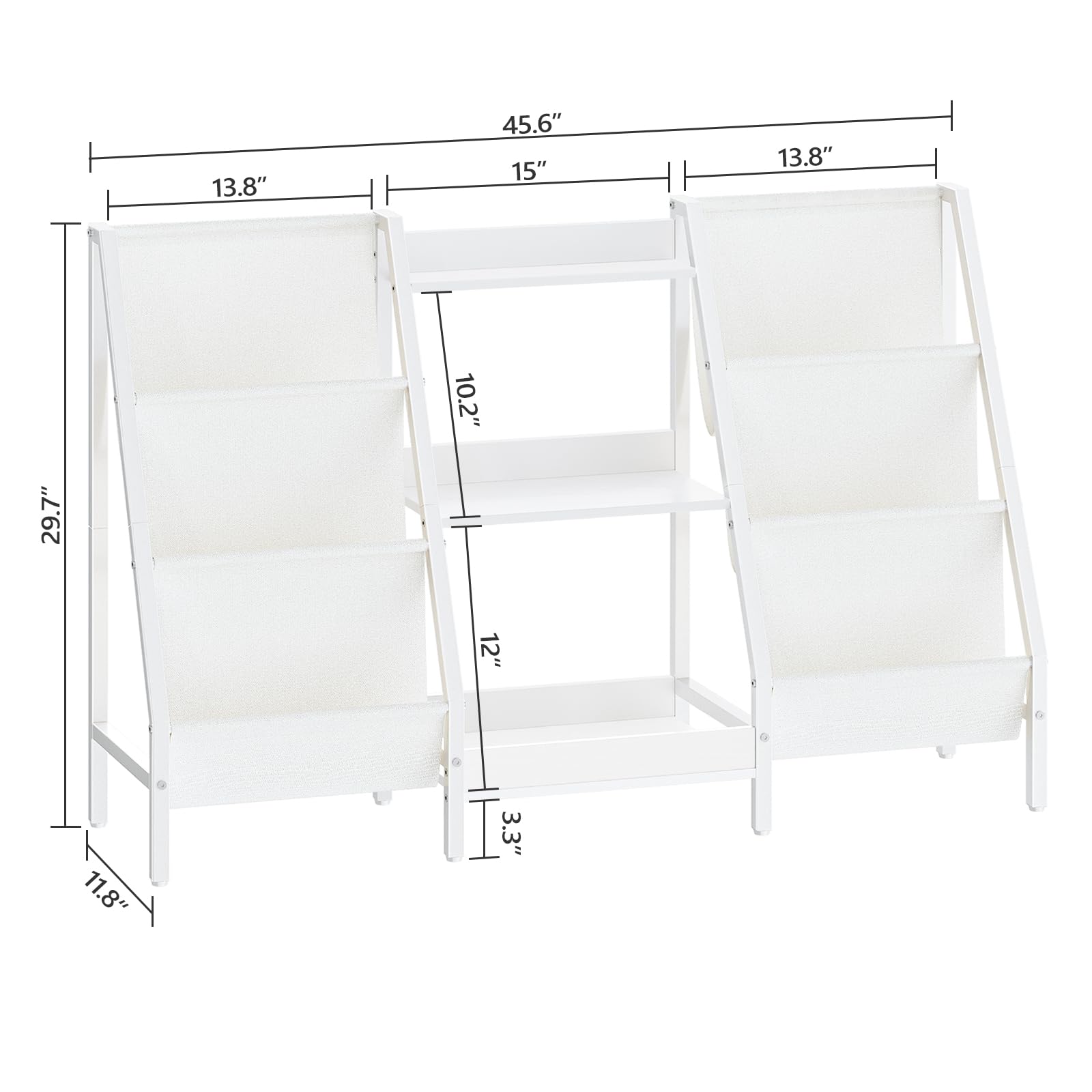 3-Tier Snack Display Rack with Storage Compartments
