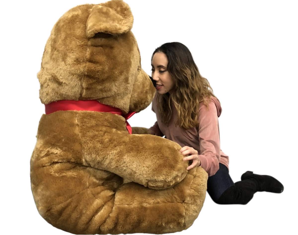 Giant Brown Teddy Bear, 54 Inches Soft Stuffed Animal Huge Weighs 18 Pounds Made in USA