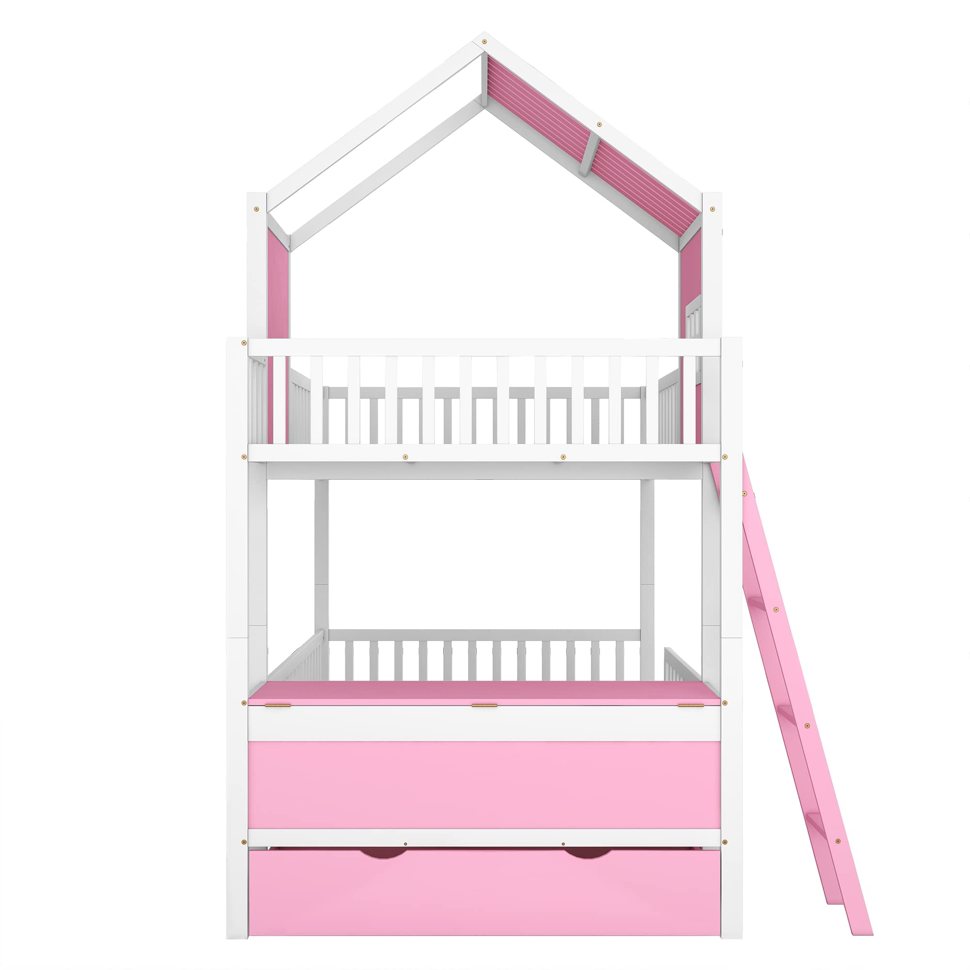 Full Over Full Bunk Bed with Twin Trundle