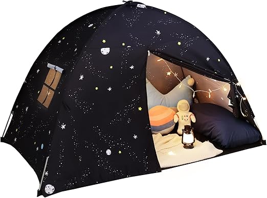 Teepee Tent for Kids: with Star Lights & Flags - Tent for Kids Indoor