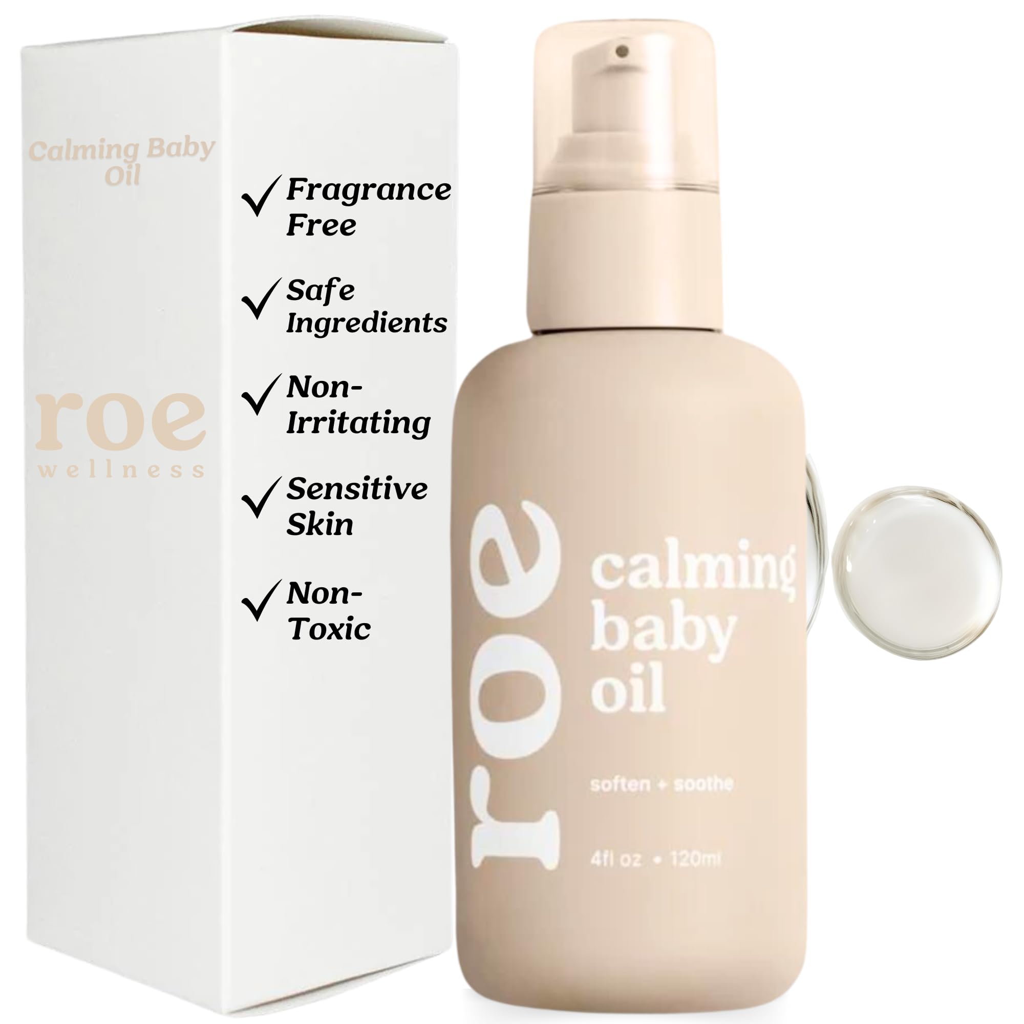 Baby Oil Calming & Soothes, Hydrates Rough and Irritated