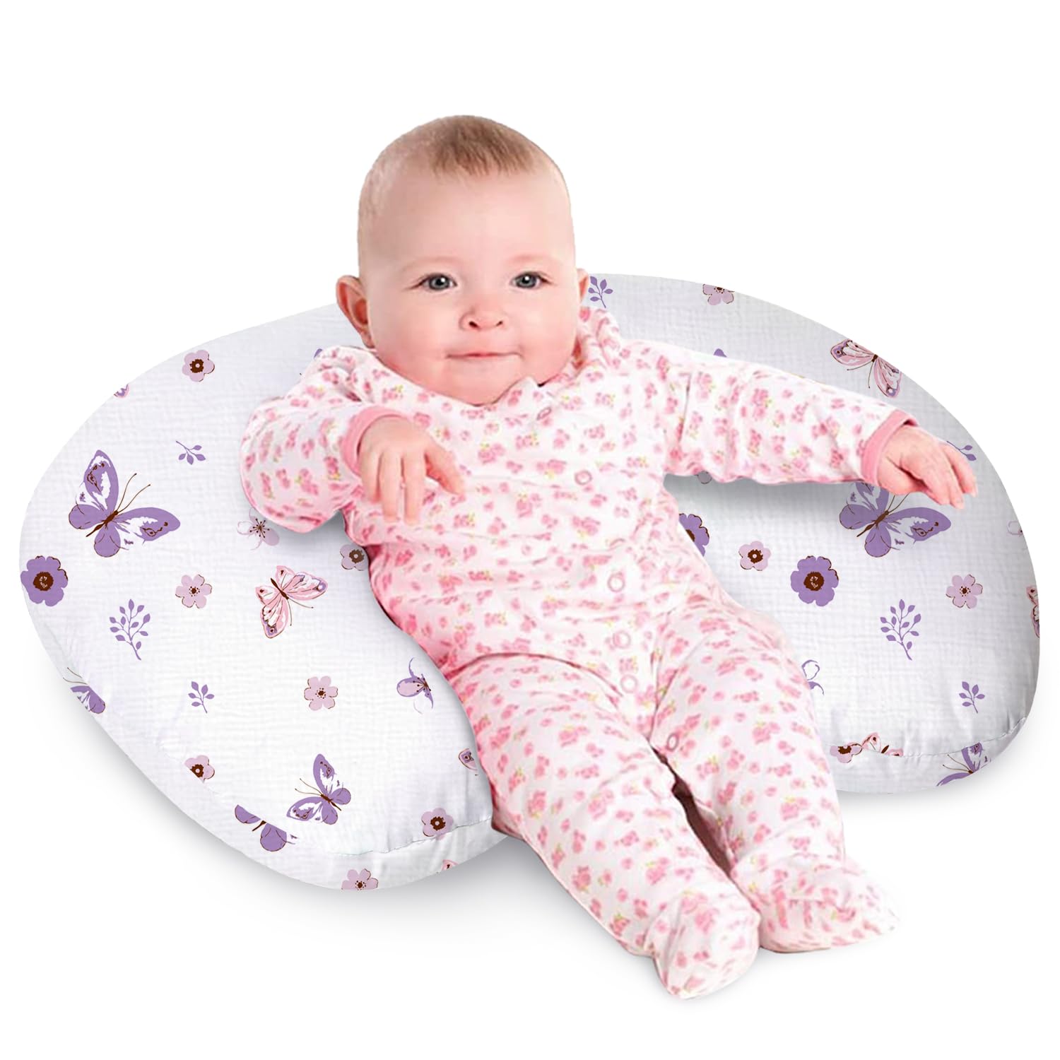 Nursing Pillow, Soft 100% Cotton Breastfeeding Pillow