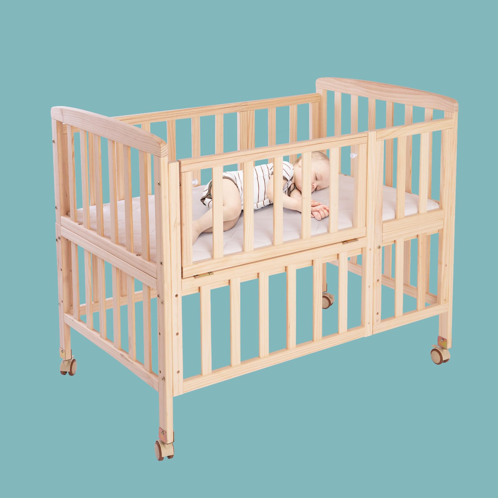 Portable Mini Baby Crib with Mattress