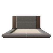 Queen Size Velvet Bed Frame, Upholstered Velvet Floor Bed Queen
