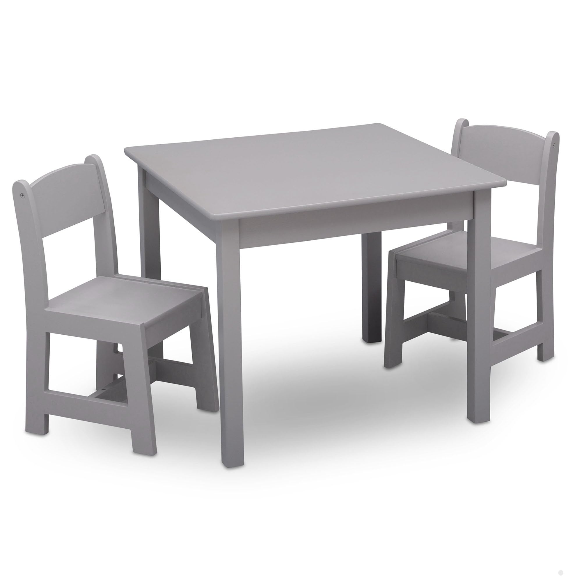 MySize Kids Wood Table and Chair Set (2 Chairs Included)