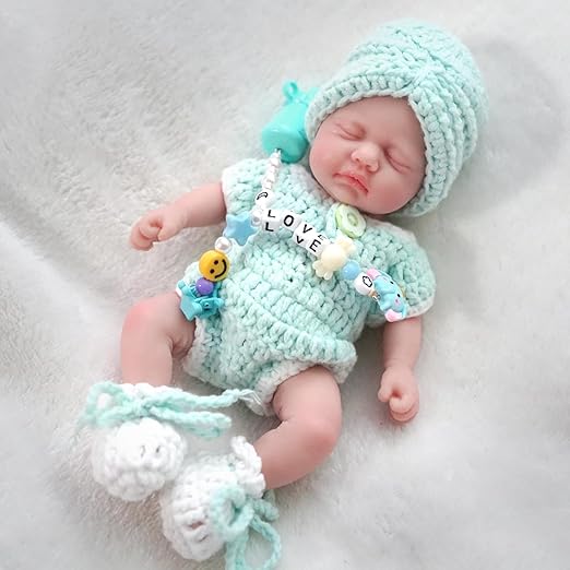 7 Inch Reborn Baby Doll ， Silicone Doll Girl Betty, Mini Realistic Newborn Baby Dolls