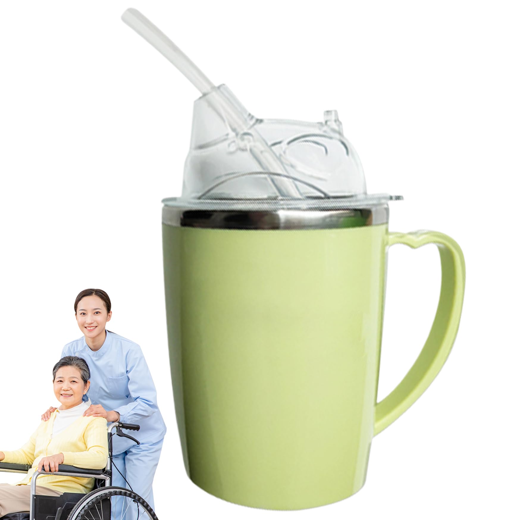 Adult Sippy Cup, Beakers for Elderly, 350ml Spill Proof Adult Sippy Cup