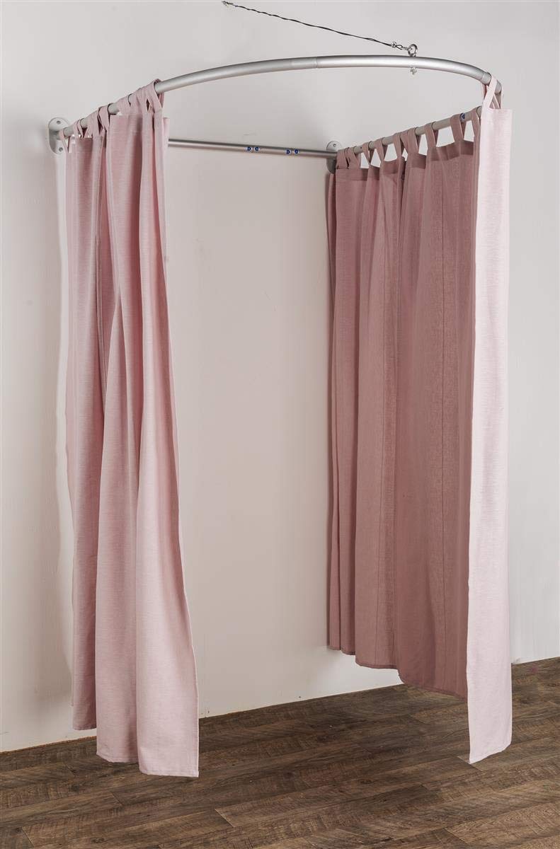 Retail Dressing Room Kit, Semi-Circle, Aluminum Curtain Rod