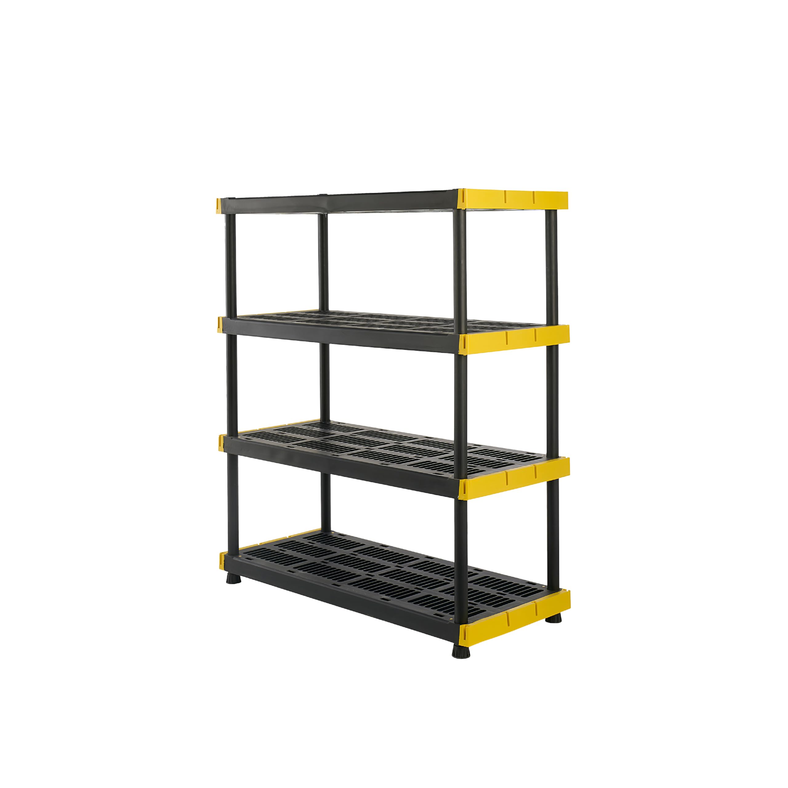 Heavy Duty Plastic Storage Shelving Unit 4-Tier Modular Rack