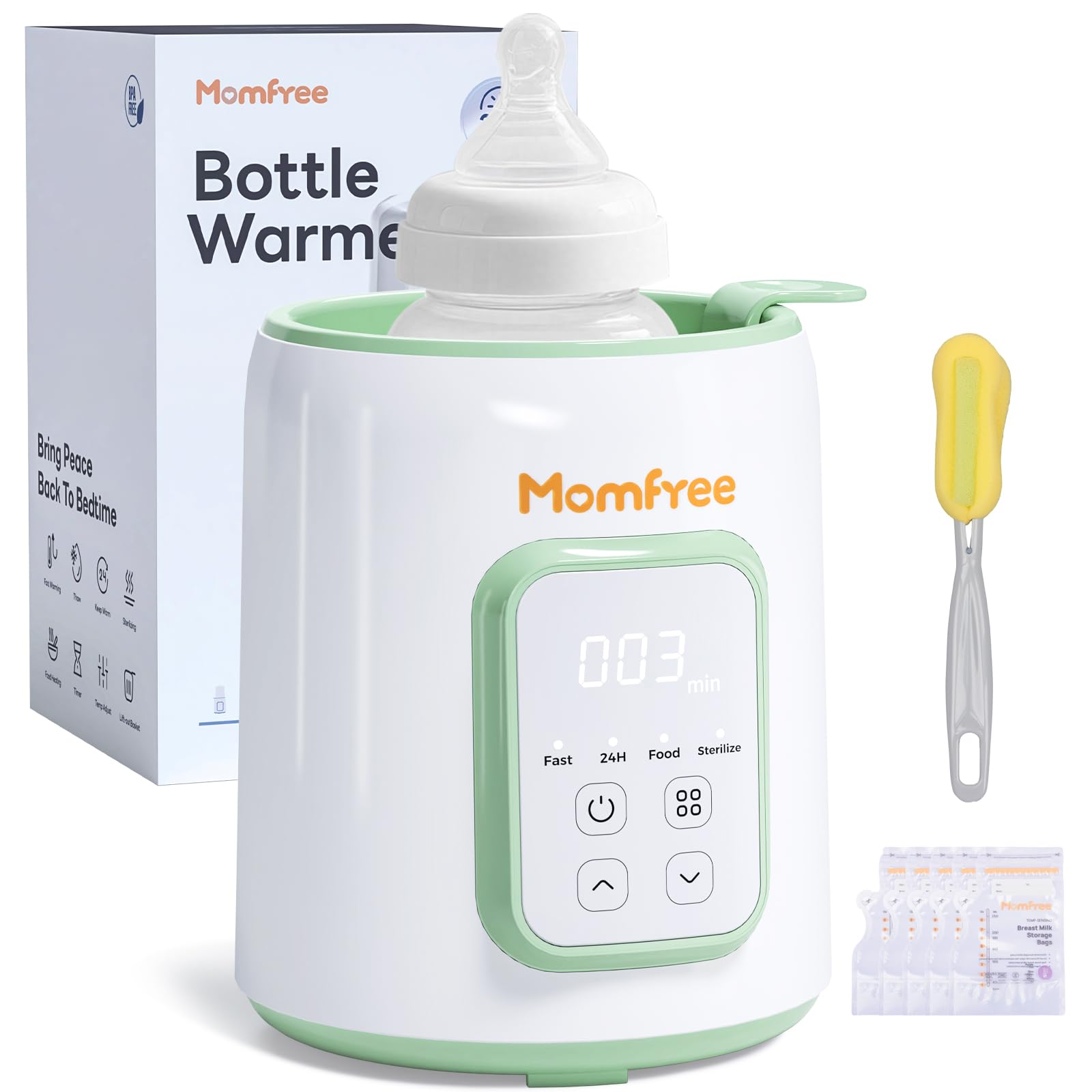 Bottle Warmer, 8-in-1 Fast Baby Bottle Warmer for Breastmilk