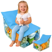 Stuffed Animal Storage Chair – Clear Bean Bag for Stuffed Animals