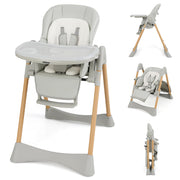 Baby High Chair, High Chairs for Babies & Toddlers with Adjustable Height Backrest