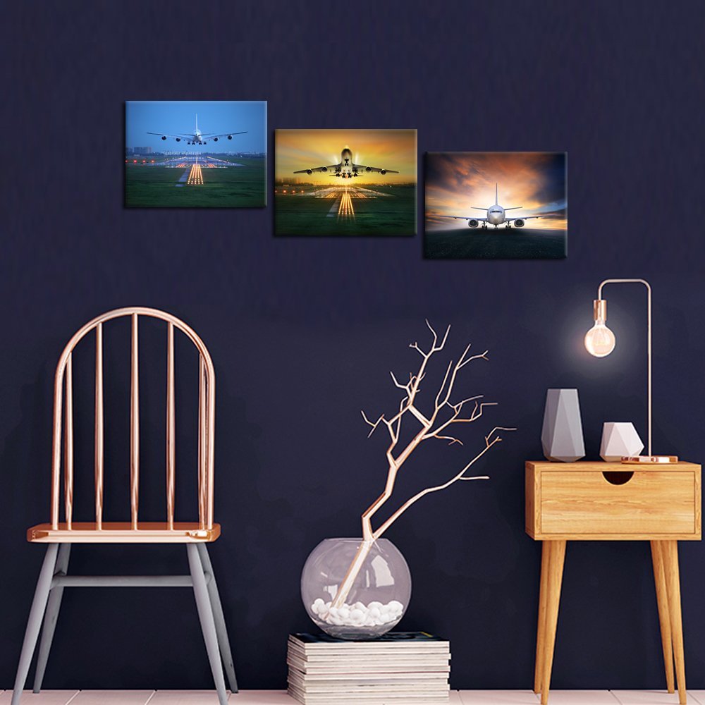 Aircraft Canvas Wall Art 3-Piece Set