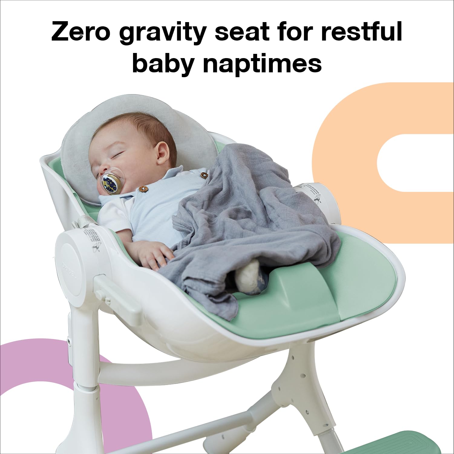 Convertible High Chair & Baby Lounger with Reclining Positions