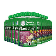 Organic Baby Food Pouches, Toddler, Plant-tastic, Banana Berry & Veggie Smash