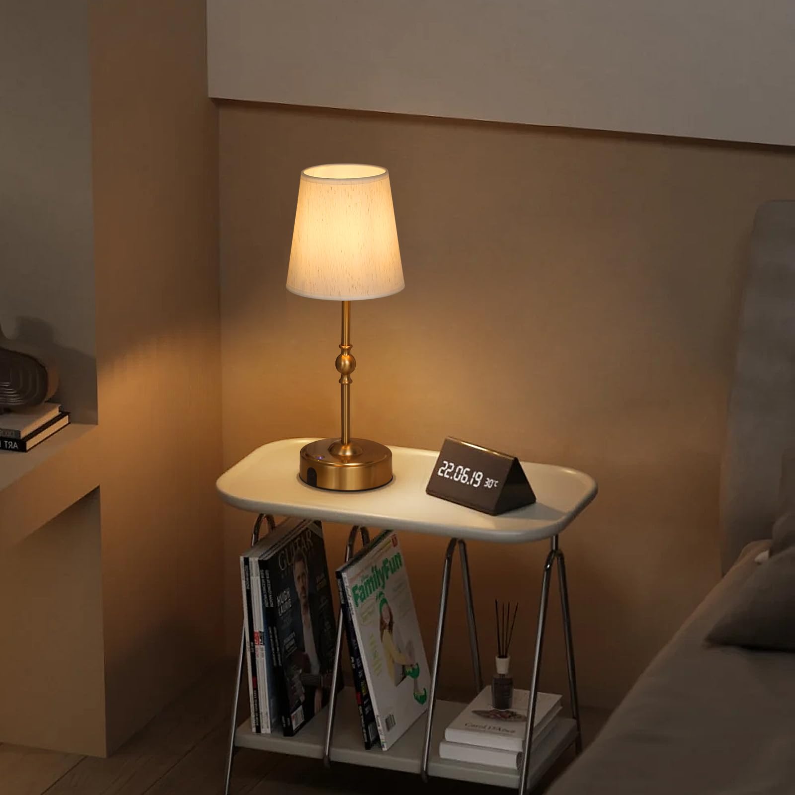 Cordless Rechargeable LED Table Lamp with Dimmer and USB Port