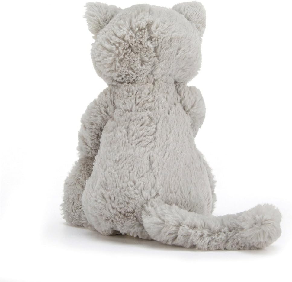 Bashful Grey Kitty Stuffed Animal, Medium 12 inches - Cats & Kittens Plush Toy