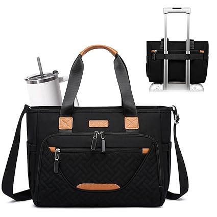 , Large Tote Diaper Bag with 16" Laptop Compartment, Baby Bag