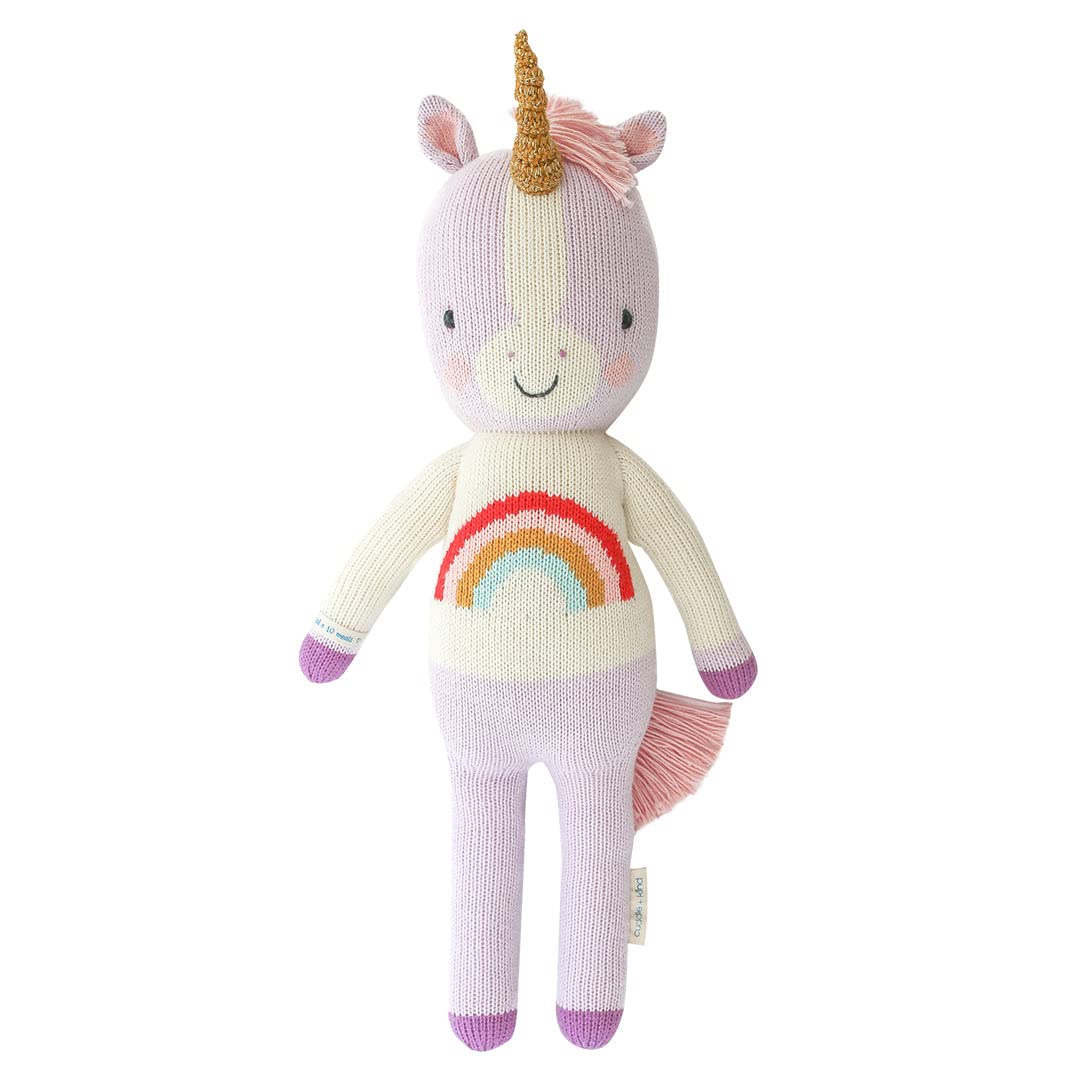 Zoe The Unicorn Little 13" Hand-Knit Doll – 1 Doll = 10 Meals, Fair Trade, Heirloom Quality