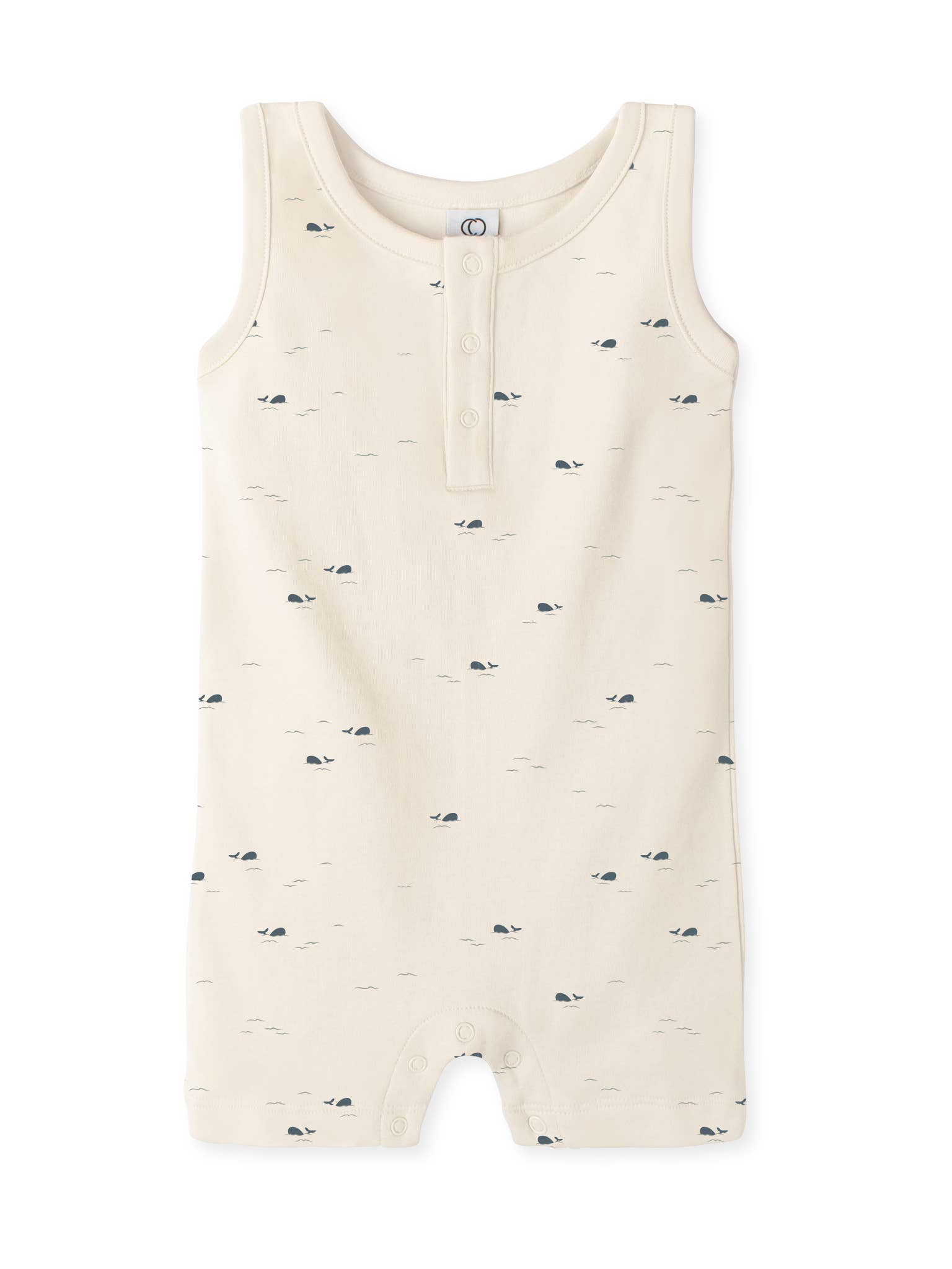 Nile Romper - Whales/Harbor