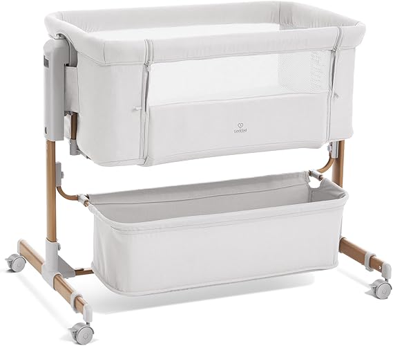 Bassinet, Rocking Bassinet, Bedside Bassinet, 6-Height Adjustable,