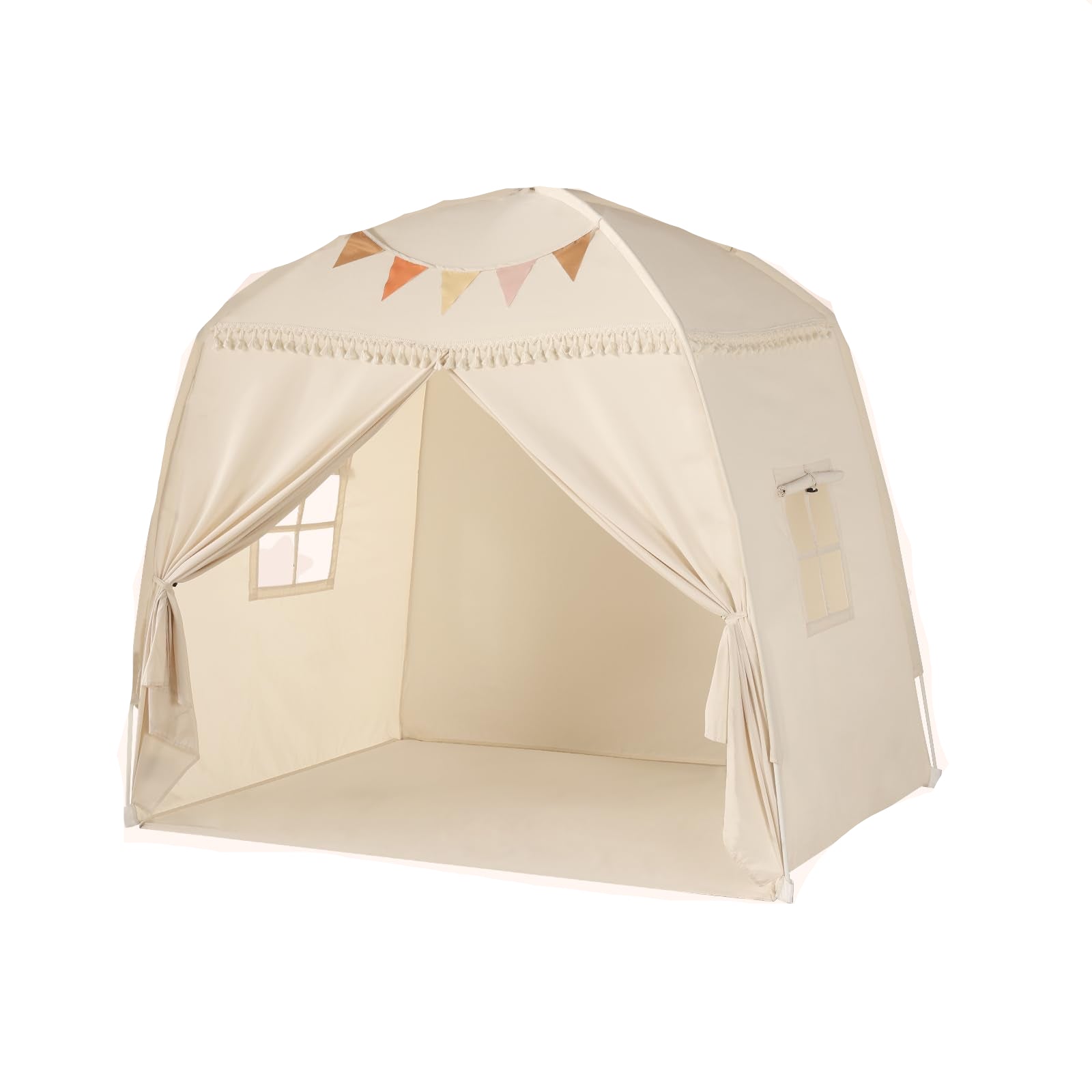 Teepee Tent for Kids: with Star Lights & Flags - Tent for Kids Indoor