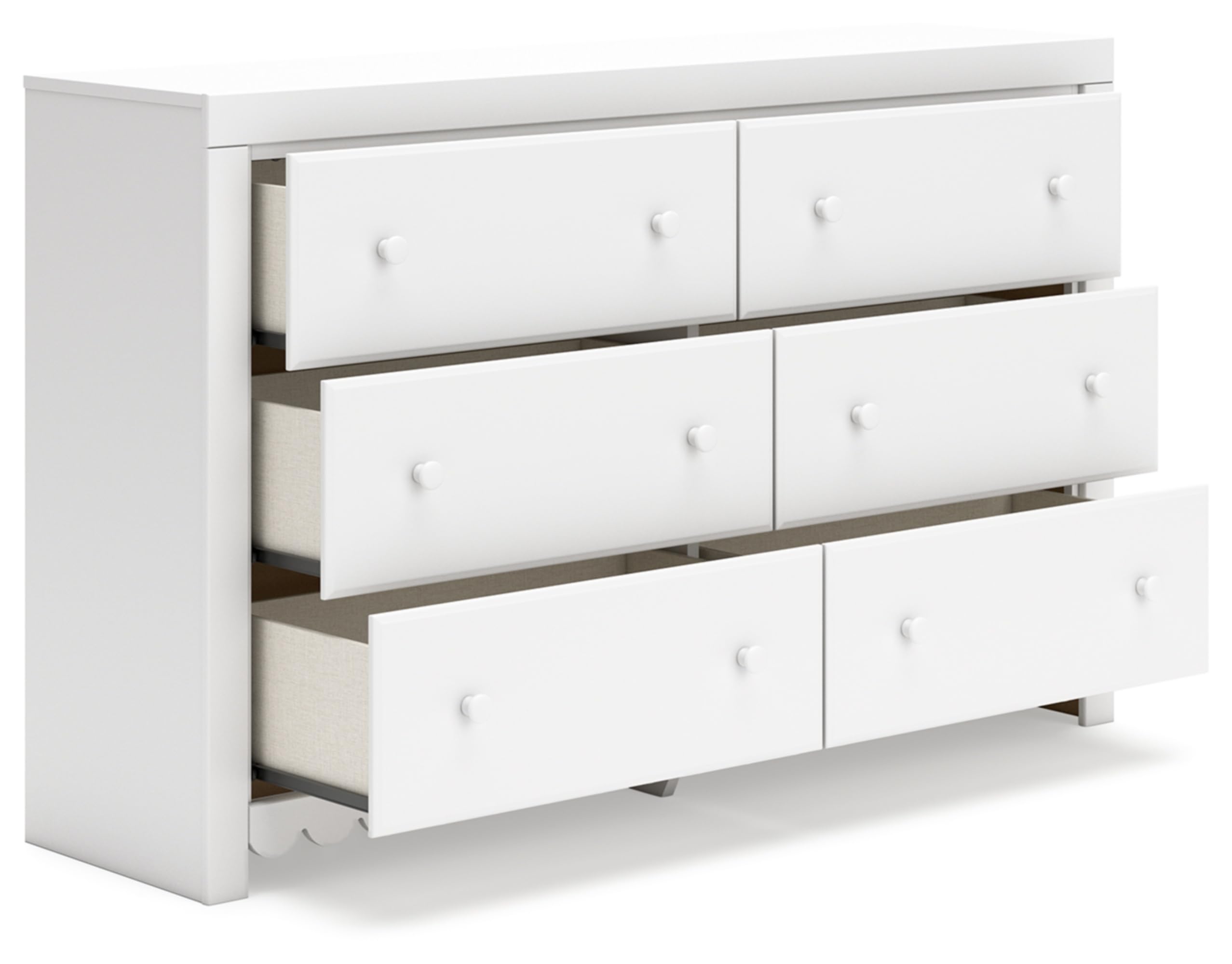 Ashley Mollviney Coastal 6-Drawer Dresser with Safety Stop