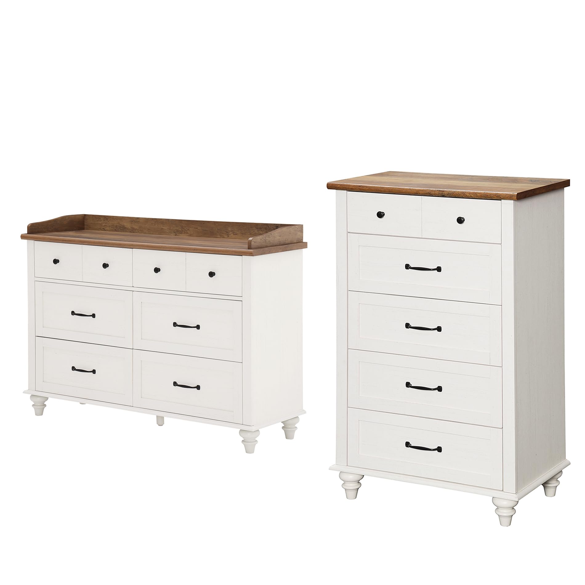 Dresser for Bedroom Set of 2, 1 Dresser for Kids Bedroom with 6 Drawers,
