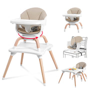 Baby High Chair, 7 in 1 Convertible High Chairs for Babies and Toddlers, Kids Learning