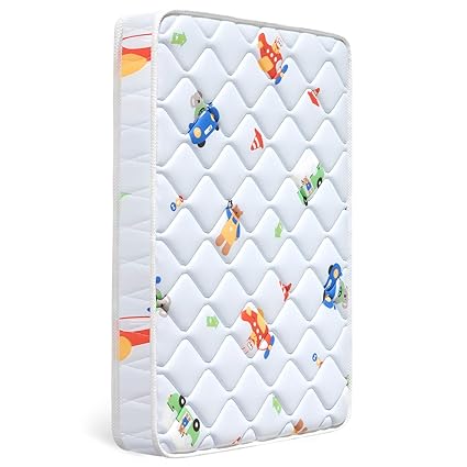 Premium Dual Sided Crib & Toddler Mattress,100% Knitted Fabric, Premium