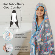 Copper Pearl Hooded Bath Towels Premium Knit/Terry Cloth Toddler Towels with Hood, Pockets, and Cool Designs - Great to Gift and Make Bath Time Fun - Big Kids Hooded Towel, Wizarding World™