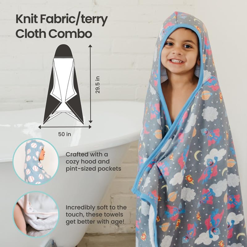 Copper Pearl Hooded Bath Towels Premium Knit/Terry Cloth Toddler Towels with Hood, Pockets, and Cool Designs - Great to Gift and Make Bath Time Fun - Big Kids Hooded Towel, Wizarding World™