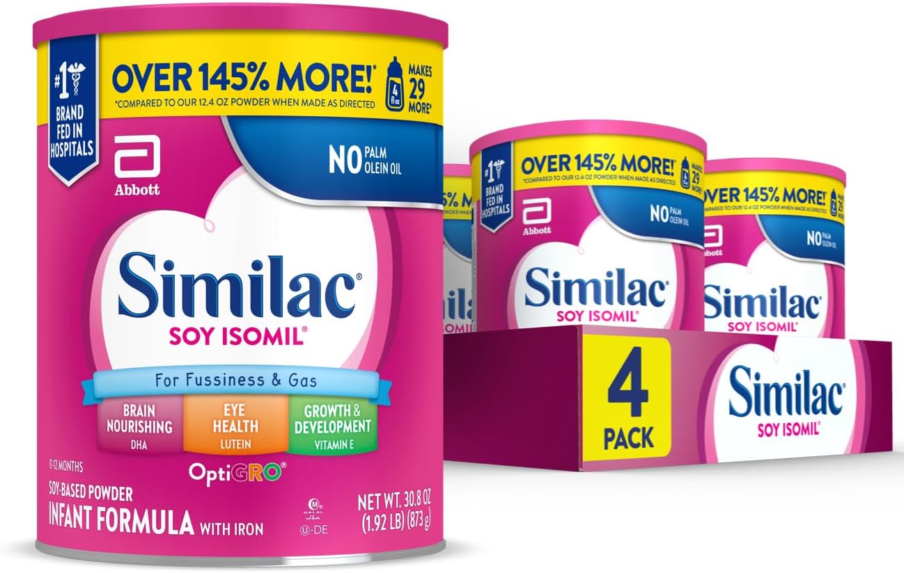 Soy Isomil Infant Formula, for Fussiness & Gas, Plant-Based Protein