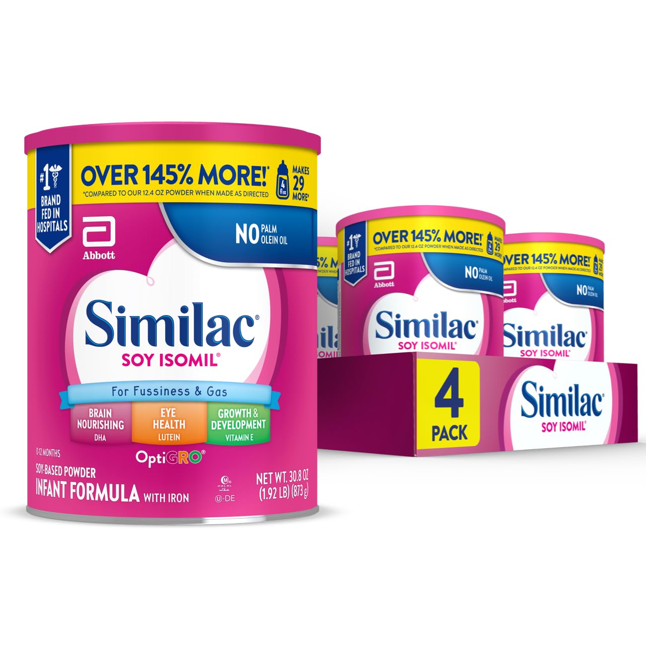 Soy Isomil Infant Formula, for Fussiness & Gas, Plant-Based Protein