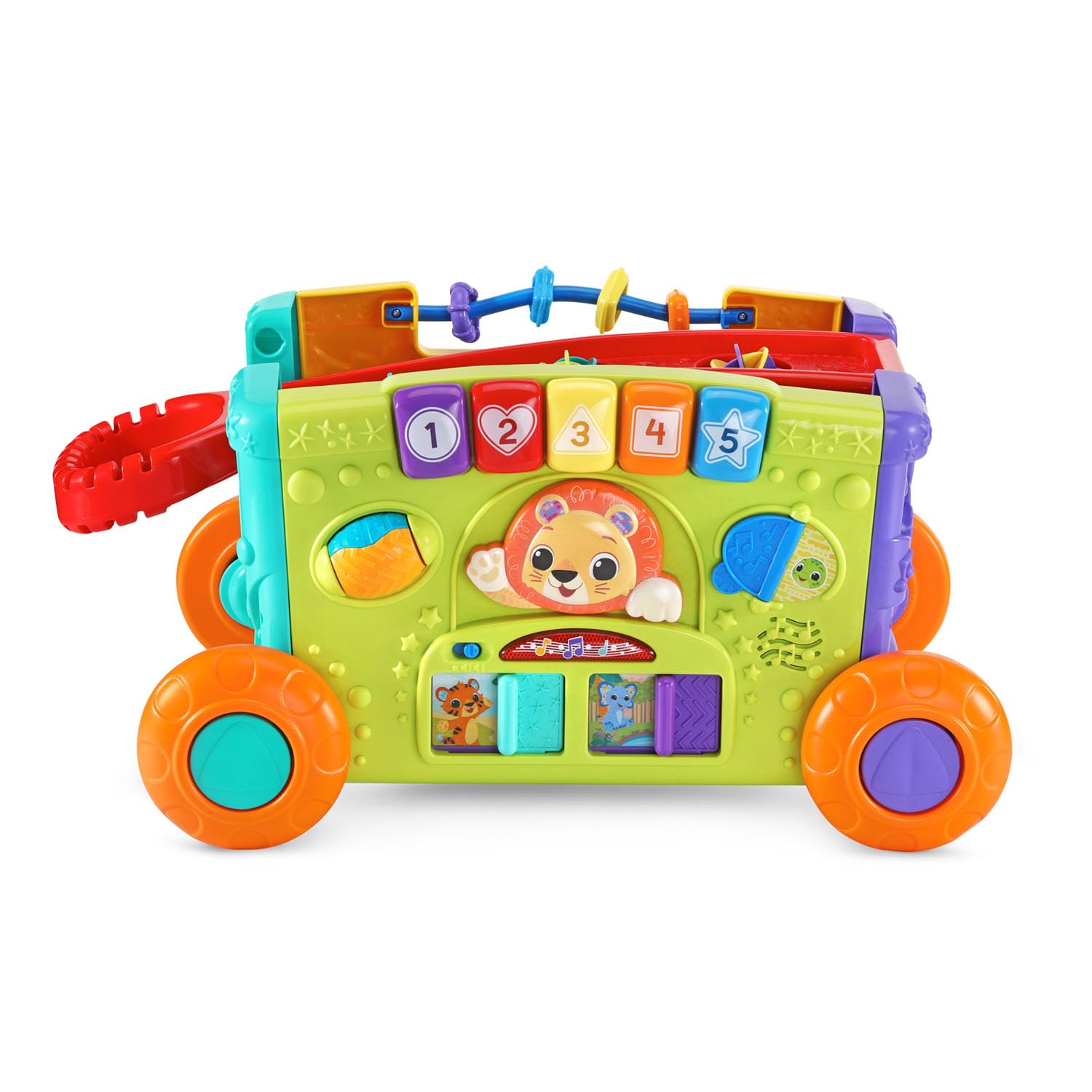 Sort and Discover Activity Wagon for Toddlers, Red