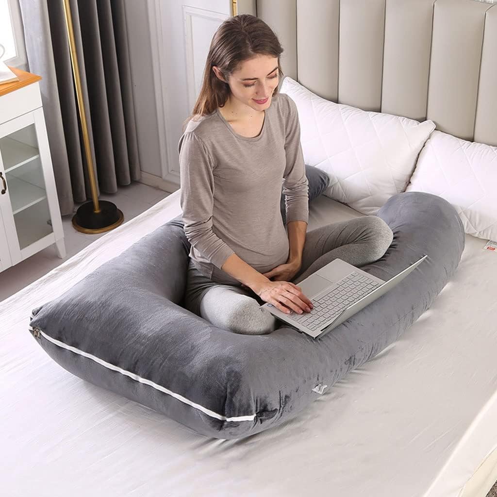 Pregnancy Pillow U-shaped Maternity Pillow Crystal Velvet Detachable Nursing Pillow