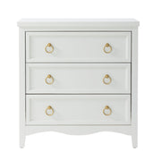 Farmhouse Fully-Assembled 3-Drawer Dresser Chest Cabinet