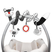 Baby Spiral Plush Toys, Black and White Baby Car Seat Toys