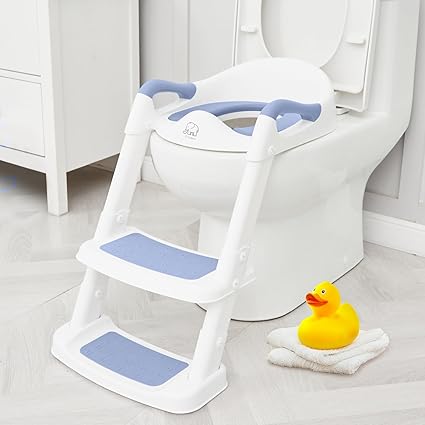 Potty Training Toilet Seat with Step Stool Ladder, Toddler Kids Potty Seat for Boys Girls